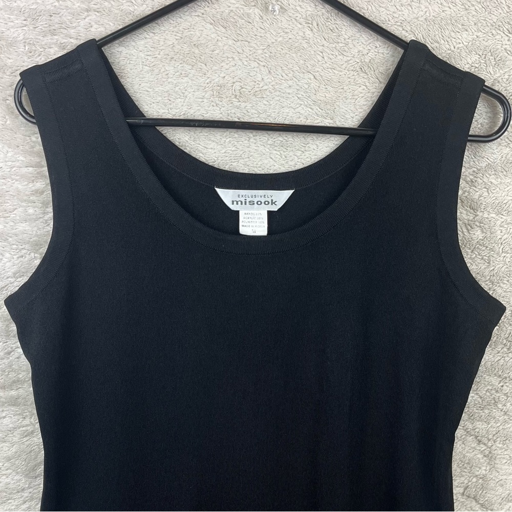 Exclusively Misook Black Basic Tank Stretchy Blaz… - image 2